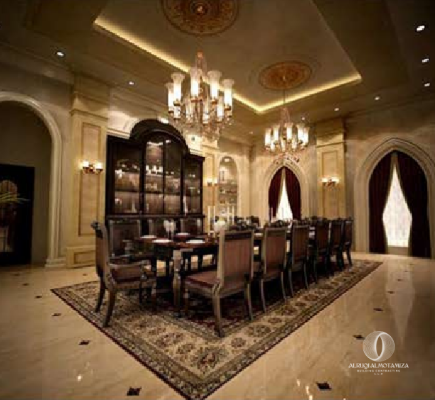 Pool villa at night in Jumeirah